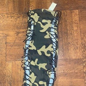 Fashion Nova string up Camo Dress BRAND NEW.